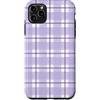 Aesthetic Pattern Co Custodia per iPhone 11 Pro Max A quadretti lilla e lavanda
