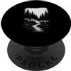 Nature Lover Outdoor Forest Wildlife Tre Foresta Fiume Sentiero Natura All'aperto Fauna Selvatica PopSockets PopGrip Adesivo
