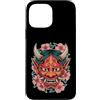 TOKYO WAVES Oni Mask Designs Custodia per iPhone 13 Pro Max Maschera Yokai Oni giapponese del demone del diavolo Hannya con fiori di ciliegio