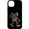 Bigfoot Bonsai Tree Lovers Custodia per iPhone 14 Plus Bigfoot - Albero bonsai da portare con sasquatch, giardino, natura zen