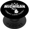 US States United States USA Country Amer Michigan Est. 1837 Great Lake State Stati Uniti d'America PopSockets PopGrip Adesivo
