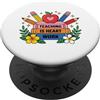 Heart Work Educators L'insegnamento è il lavoro del cuore Educatore Apprezzamento Design PopSockets PopGrip Adesivo
