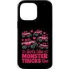 Girls Like Monster Trucks Coquette Truck Custodia per iPhone 14 Pro Max Ragazze come Monster Trucks Divertente Coquette Truck Amante