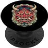 Hannya Oni Mask Aesthetic By TW Maschera giapponese del diavolo Hannya giapponese Oni Maschera Yokai Oni PopSockets PopGrip Adesivo