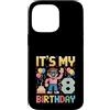 Retro Pixel Gamer Birthday Boys Apparel Custodia per iPhone 14 Pro Max 8 ° compleanno ragazzo retrò videogioco 8 anni Pixel Art