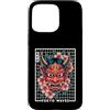 TOKYO WAVES Oni Mask Designs Custodia per iPhone 15 Pro Max Maschera giapponese del diavolo Hannya giapponese Oni Grid Yokai Oni
