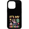 Retro Pixel Gamer Birthday Boys Apparel Custodia per iPhone 13 Pro 9 ° compleanno ragazzo retrò videogioco 9 anni Pixel Art