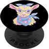 Kawaii Whimsical Pastel Farm Face Graphi Carino Llama Ritratto Amante Animali Grafica Rosa Occhiali Floreale PopSockets PopGrip Adesivo