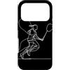 T-Shirts de Sport di racchetta per Ragaz Custodia per iPhone 17 Pro Ragazza di badminton Disegno su una linea per ragazze
