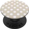 Preposh Estetica Vintage Boho A Pois Bianco Beige Neutro PopSockets PopGrip Adesivo