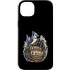 Jimbeels Custodia per iPhone 14 Plus Motivo ghiandaia azzurra dolce con libri