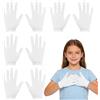 BEZHO 4 Paia Guanti Bianchi Bambini, Guanti di Cotone Lavabili Riutilizzabili per Eczema Mani Secche Festa Cosplay Costume Bambini Ragazzi e Ragazze