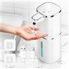 HAPPHOOH Dispenser Sapone Automatico,400ml Dispenser Sapone Bagno a Muro Con Sensore Infrarossi,USB Ricaricabile,Impermeabile IPX5 Soap Dispenser Per Cucina Bagno
