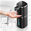 HAPPHOOH Dispenser Sapone Bagno,400ml Dispenser Sapone Automatico Con Sensore Infrarossi,USB Ricaricabile,Impermeabile IPX5 Soap Dispenser Per Cucina Bagno