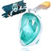 Yanghad Maschera Snorkeling, Yanghad Maschera Subacquea Adulti, Visione Panoramica ad Alta Risoluzione, Design del Canale Antiappannamento con Doppio Flusso d'Aria, Visiera Resistente Agli Urti(L/XL, verde)