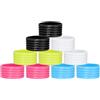 QUARKZMAN Anello in Silicone per Impugnatura Racchetta da Tennis Fascia Antiscivolo Assorbente per Manico Badminton Squash Fuchsia/Blu/Bianco/Bianco/Nero 10Pezzi