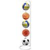 LURICO Supporto verticale a 5 livelli per palloni, supporto stabile per 5 palloni, rimovibile e salvaspazio, robusto portapalloni per basket, calcio e pallavolo (bianco)