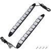 ALLOMN Luce di Navigazione per Barche, 2PCS 9W 12V 9 LED Lampada di Navigazione Subacquea per Barche Yacht Luce Bianca Blu Marine Luce IP67 Impermeabile Pieghevole, Forte Biadesivo, con Viti (Blu)