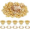 QUARKZMAN 200 Set Occhielli, 3.5mm Ottone Autoserranti Occhielli Metallici Con Rondelle Per Cinture, Scarpe, Abbigliamento, Nuclei Di Perline, Progetti Fai Da Te, Colore Oro