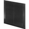 Awenta Griglia di Ventilazione in Plastica 250 x 250mm, Nera con Griglia Anti Insetti e Zanzariera, Coperture per Viti per un Aspetto Migliore