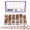 Swpeet 220 pezzi 11 misure 7-22 mm a molla tipo di fascetta stringitubo kit assortimento di morsetti per tubi di aspirazione in silicone morsetto per tubo flessibile a bassa pressione morsetto per