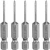 QUARKZMAN 5Pz #0 Punte Cacciavite Phillips PH0 1/4 Gambo Esagonale 2 (50mm) Lungo Acciaio S2 Magnetiche Inserti per Avvitatore per Cacciavite Elettrico Punte Trapano 0.079 (2mm) Asta