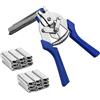 LAMXD Pinza per anelli di maiale, pinza per recinzione rapida con 600 clip M, strumenti manuali di riparazione per l'installazione per gabbie per animali domestici, scherma