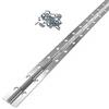 Hoopever Cerniera Continua in Metallo per Pianoforte, 600 x 50 x 1mm in Acciaio Inox, Cerniera Resistente a 270 Gradi per Pianoforti, Armadi, Porte, Grandi Finestre, Barche, Con Viti, Cromo