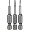 QUARKZMAN 3 Pezzi Punta Cacciavite A Testa Torx T9 Con Innesto Esagonale 1/4 Lunghezza 2 (50mm) Punta Magnetizzata Senza Foro Anti-Manomissione A 6 Stella Per Trapano In Acciaio S2.