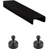 URCheers Organizzatore da parete per pannello acustico, ganci, scatola e scaffale in metallo, supporto per pannelli acustici a lamelle, accessori per ufficio, corridoio, cucina, ecc. (10 cm di listello