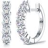 FIOROYAL Orecchini Cerchio Argento 925 Moissanite Orecchini Donna Anallergici Cerchio Piccoli Placcato Oro 14K Diamante Simulato Colore D VVS1 Regalo Gioielli Donna Uomo S3