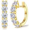 FIOROYAL Orecchini Cerchio Argento 925 Moissanite Orecchini Donna Anallergici Cerchio Piccoli Placcato Oro 14K Diamante Simulato Colore D VVS1 Regalo Gioielli Donna Uomo G3.5