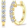 FIOROYAL Orecchini Cerchio Argento 925 Moissanite Orecchini Donna Anallergici Cerchio Piccoli Placcato Oro 14K Diamante Simulato Colore D VVS1 Regalo Gioielli Donna Uomo G2.5