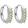 Purelei Cuore Green Orecchini - impermeabili | Orecchini a lobo con zirconi verdi | Acciaio inossidabile e placcatura in oro 14K/18K | Simbolo di fortuna, armonia ed energia positiva, normale, Acciaio
