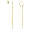 SOFIA MILANI - Orecchini da Donna in Argento 925 - Placcati in Oro - Orecchino Pendente a Barra Catena a Ferro di Cavallo - E3000