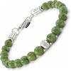 10:10 Bracciale Uomo Pietre Naturali Giada 8 MM, Colore Verde - Regolabile, Resistente e Comodo - Made In Italy (Giada)