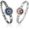 TOTWOO Braccialetti di Coppia Touch con Collegamento Bluetooth Uno a Uno tramite App, Luci e Vibrazioni - Regalo Perfetto per Coppie a Distanza, in Acciaio Inossidabile 316