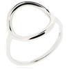 Sovats Anello aperto in argento sterling 925 per donne - placcato a rodio, design minimalista impilabile, gioielli senza nichel, taglia 18