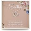 RareLove Sister Gifts from Sisters - Collana in argento Sterling 925 con ciondolo a forma di cuore dell'infinito, per donne, regali di compleanno per sorelle