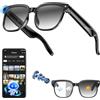 Hwagol Occhiali Smart con Fotocamera 8MP,Smart Glasses AI,Occhiali Intelligenti con Fotografia/Registrazione/Chiamate Intelligenti/Musicale/Traduzione/Riconoscimento Immagini, Nero