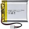 HXJNLDC Batteria ricaricabile ai polimeri di litio CC 3,7 V 1500 mAh 103443 Adatta per sostituire le batterie a doppio filo integrate nei dispositivi elettronici da 3,7-5 V e nelle luci a LED