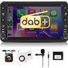 Rimoody 【DAB+】2G+64G Android Autoradio per Alfa Romeo 159 2004-2011 7 Touchscreen Senza Fili Carplay Autoradio con Android Auto Navi GPS WiFi Mirror Link Bluetooth FM/RDS/DVR/EQ/SWC Telecamera Posteriore