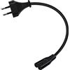 YINGAYOU Cavo Alimentazione C7 2.5A 250V Cavo IEC C7 2x0,75 mm² per Computer Portatile, PS4, PS5, TV, Monitor, Stampante (Dritto, 0.5 m)