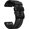 RoYiio Sportivo Cinturino per Garmin Quatix 8 47mm/Quatix 7 Pro/Tactix 8 47mm/Fenix 8 47 mm/Fēnix 7Pro/Fēnix 6Pro Cinturino Silicone per Descent G2/Fenix E/Epix 2 (QuickFit 22mm, Nero Grigio)