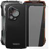 HGJTFANY Custodia + Vetro Temperato per Blackview BL7000 (6.78), 9H Durezza Pellicola Protettiva, Classico Flip Protezione Cover Funzione staffa Portafoglio Case - Black