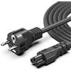 HKY Euro cavo di alimentazione per notebook, scanner, stampante LED TV monitor a 3 pin AC cavo di alimentazione IEC C5 C6/CEE 7/7 laptop cavo di alimentazione per Acer Dell HP Sony Asus Lenovo, VDE