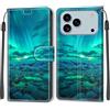 KENHONER Cover Compatibile con iPhone 17 Pro Max, Premium Pelle PU Portafoglio Flip Libro Custodia per iPhone 17 Pro Max [Protezione Completa] - Artico