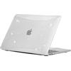 EooCoo Custodia Macbook Pro 13 Pollici M2 M1 A2338 A2289 A2251 A2159 A1989 A1706, Plastica Copertina Rigide Compatibile per Pro 13 con Touch Bar, 2022-2016 Pubblicazione, Scintillante Trasparente