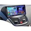 Hikity 8 Core 4+64G Autoradio Android Wireless Carplay per Peugeot 207 2006-2015 Bluetooth Stereo Auto con Schermo da 9 Pollici Touchscreen con Android Auto/GPS/DSP/WiFi/FM/RDS/Retromarcia