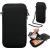 Zhenghebuy Custodia per Cellulare in Neoprene,Borsa Protettiva per Telefono Subacqueo con Cinturino,Universale Tasca per Cellulari con Cerniera 18 x 10 cm